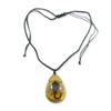 REALBUG Black Scorpion Necklace, Amber, Large