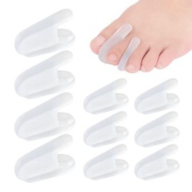 10-Piece Toe Orthotics, Large Toe Separators, Large and Small Toe Separators, Prevent Overlapping of Toes, Gel Orthotics, Reusable Toe Separators