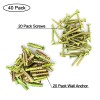 Suprom Steel Wall Anchors with Screws 20 Metal Anchors and