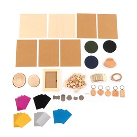 Laser Material Kit, Laser Material Kit 11 Kinds Material Stainless Steel Pine Wood DIY Making CNC Laser Engraving Material Set, Wall Dimmer Switches