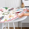 Nutcracker Round Christmas Tablecloth Pink Round Fitted Tablecloth with Elastic