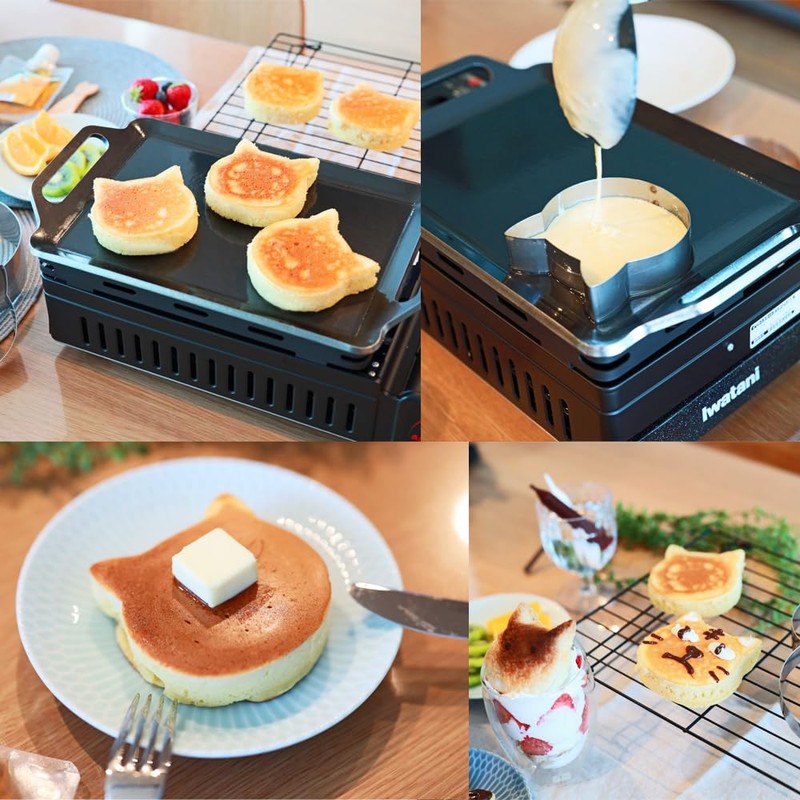 ZEOOR Pancake Cercle Ring, Cat Shape, Stainless Steel, Shallow Shape,