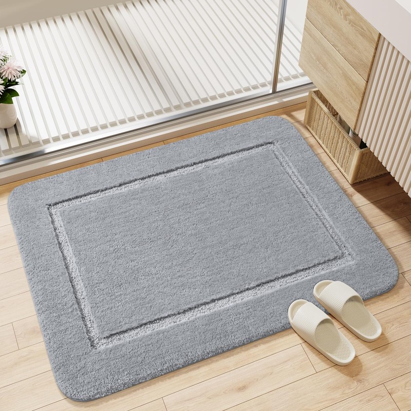 LOCHAS Bathroom Rugs, 24" x 17" Small Bath Rug, Non