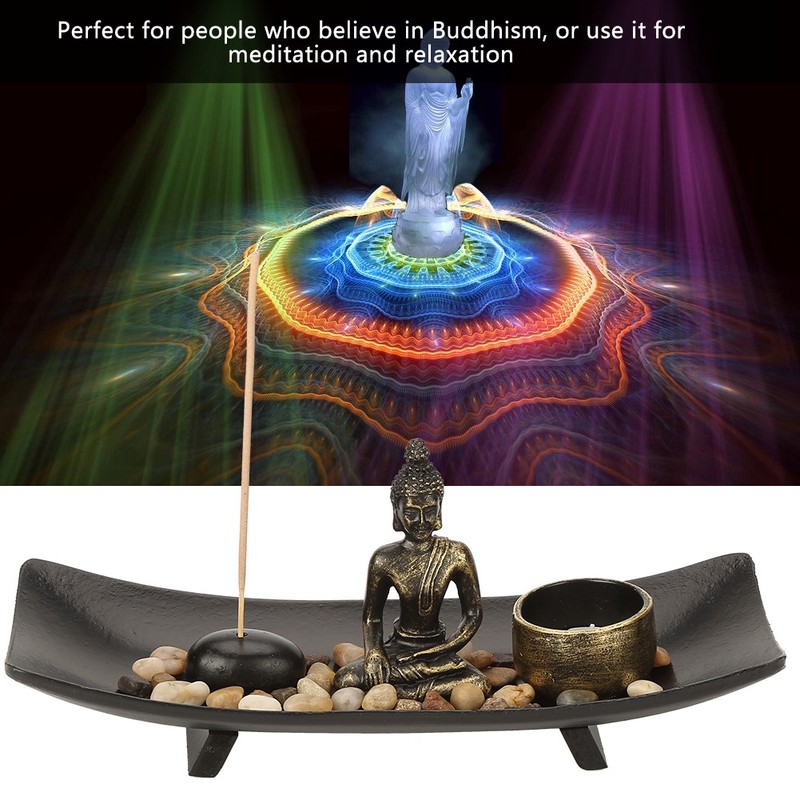 1 set Zen Buddhism Candlestick Incense Holder Furnishing Articles for