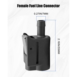 Female Fuel Line Connector Compatible with Mercury Outboard Engine Tank End 5/16 Inch 8mm Fuel Hose Fitting Replace 22-13563Q3 13563Q3 13563A3 13563B3 14850 13563A1 16609M 18-8076 9-38004