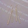 Cybche Boho Long Ear Threader Chain Earrings Gold Tassel Chain