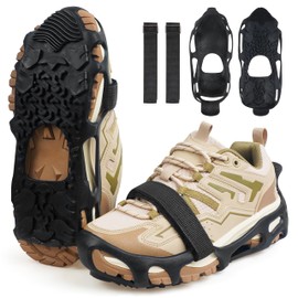 Spikeless Ice Cleats Snow Traction Cleats Anti-Slip Crampons Ice Grippers for Shoes and Boots Slip On Ice Traction Devices Aids Footwear for Indoor and Outdoor