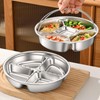 316L Stainless Steel Divided Steamer Tray with Double Handle Portion