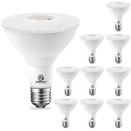 Energetic PAR30 LED Bulbs, Flood Light Outdoor Indoor 10 Watt (75 Watt Equivalent), 3000K Warm White, 1000 Lumens, E26 Base, Dimmable, Waterproof LED Recessed Light Bulbs for Security (10 Pack)