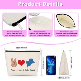 For Color Guard Gift Makeup Bag For Color Guard Team Cosmetic Bag Girls Inspirational Gift Funny Birthday Gift for Color Guard Team Teens Daughter Zipper Travel Pouch Gift for Color Guard Coach