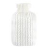 Hugo Frosch Wärmflasche Klassik 1,8 l mit Strickbezug weiß