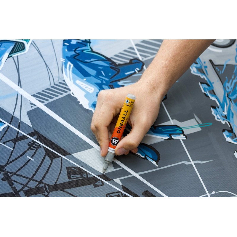 Molotow MO227302 One4All 227HS Marker Pen – Metallic Blue (Pack