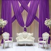 FUHSY Purple Backdrop Curtains 10x10 FT 2 Panels Chiffon Arch