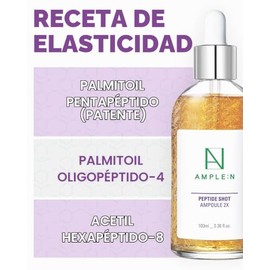 AMPLE:N Peptide Shot 2X Ampolla – Suero facial concentrado intensivo que desafía la edad con hilos peptídicos – Borra las arrugas y mejora la firmeza 