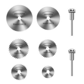 6 PCS Circular Saw Blades, Wood Cutting Disc for Angle Grinder Drill Cutting Disc, Cutting Wheel Set for Rotary Tool, for Wood Plastic Metal Cutting(with 2pcsmandrel)