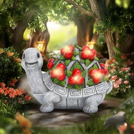 ENOU Solar Garden Outdoor Statues Turtle for Patio, Balcony, Yard，Porch and Outside Decor. Unique Birthday, Gifts Housewarming Gifts for Family, Loved Ones, Friends