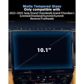 WEIPIN For Matte Anti Glare Tempered Glass 2022 2023 2024 2025 Jeep Grand Cherokee & Grand Cherokee L 10.1 Inch Touchscreen Screen Protector - Grand Cherokee & Grand Cherokee L Accessories
