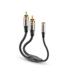 sonero® Premium Audio Adapter, 0,20m, 2x Cinch Stecker auf 3,5mm