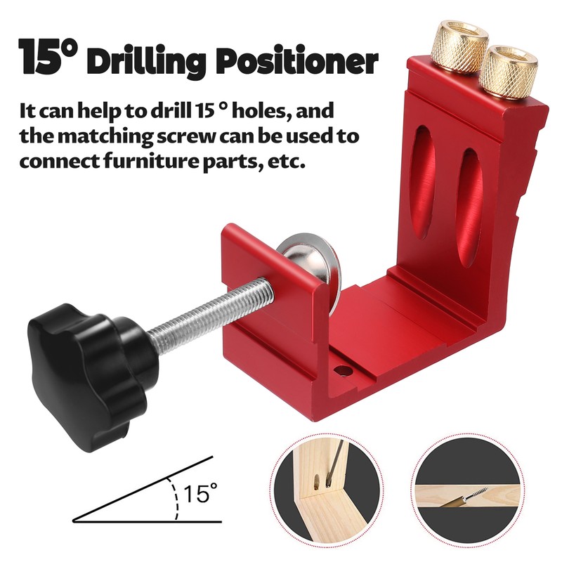 Woodworking Oblique Hole Locator 15° Drilling Positioner Inclined Digging Hole