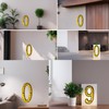 4" Golden Hammered Cast Iron House Numbers | Stylish Home