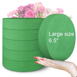 Max Shape 6 bloques redondos de espuma floral, espuma verde húmeda y seca grande para arreglos florales artificiales y frescos, bloques de espuma floral para decoraciones de bodas (6.49 pulgadas)