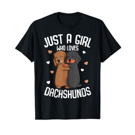 Just a Girl who loves Dachshunds Weiner Dog Lover Girls T-Shirt