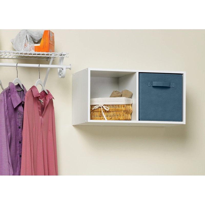 ClosetMaid Cubeicals 2 Cube Storage Shelf Organizer Bookshelf, Stackable or