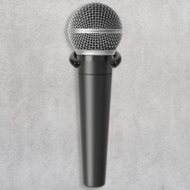 KTV Microphone Hanger Microphone Holder: Microphone Wall Mount Clip Hook Microphone Wall Mount with Mounting Screws for KTV Home Office Pack of 4 Microphone Holder for Home