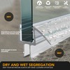 Shower Door Bottom Seal, 2-Pack PVC Strips with Sweep 39"