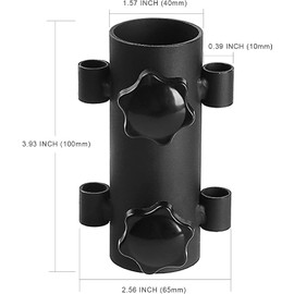 JDYYICZ 2-Pack Tent Holder Camping Tent Pole Holder, Portable Tent Holder Tube Outdoor Reinforced Windproof Shade, Tarp Pole Holder for Camping, Fishing, Hiking