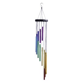 Koonafy Rainbow Wind Chime, 2 Types, 14 Tubes, 6 Tubes, Japanese Style, Shop Decoration, Gift Chime, Door Chime, Outdoor, Indoor, Interior, Aluminum, Windbell, Beautiful Time, Atmosphere, Bedroom,