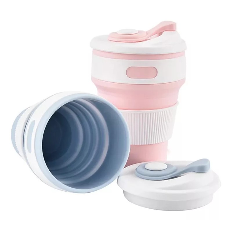 CL Vaso Taza Plegable Termo Silicon Retráctil Reutilizable Port