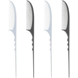 Peines para Mechas de Fibra de Carbono 4 Piezas para Estilistas Coloración y Desenredado, Uso Profesional en Peluquería, para Cabello Fino, Ocasiones Formales y Fiesta