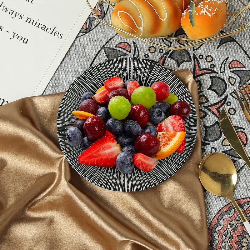 YUYHQCBT 6 Inch Set of 4 Assorted Designs, Porcelain Plates