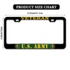 2 Pcs License Plate Frame for U.S. Army Veteran Black