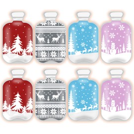Hand Warmer, Pocket Warmer with Christmas Theme, Hand Warmer, Reusable for Children, Adults, Warm Hands, Winter Heat Cushion, Finger Warmer (8)