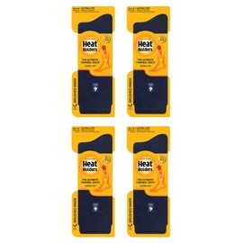 HEAT HOLDERS Ultra Lite Women's Thermal Socks for Winter, Socks with Inner Fleece, Pack of 4, navy