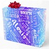 Custom Wrapping Paper, Twinkle Blue and Pink White Wrapping Paper