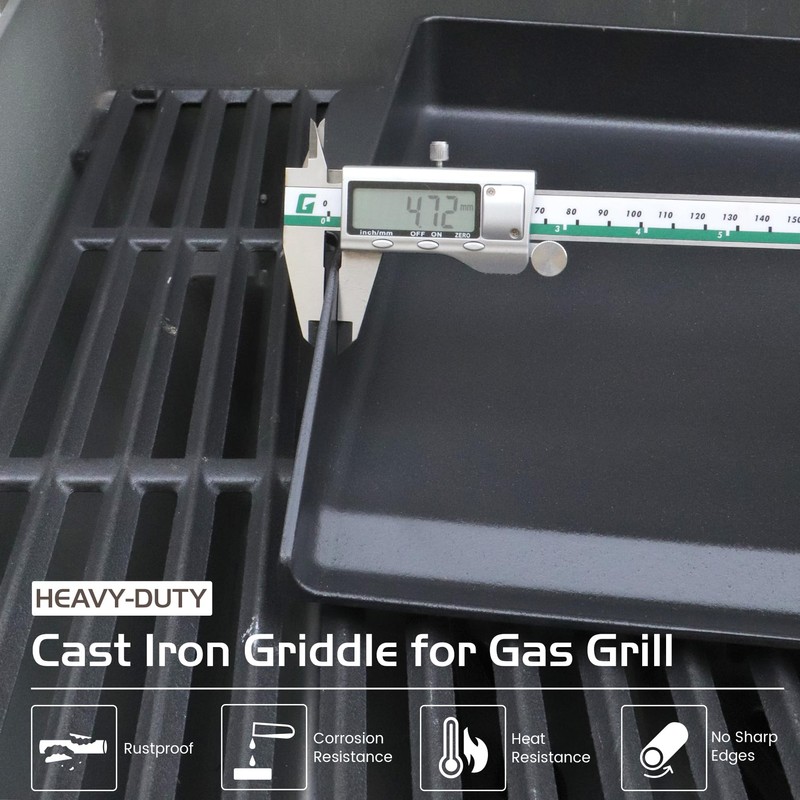 Cast Iron Griddle for Gas Grill Stove Top Plate Universal