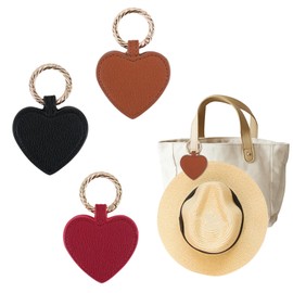 HMIEPRS Pack of 3 Hat Clips for Travel, Multifunctional Super Absorbent Hat Clips, Handbag Travel Bag Backpack Luggage Outdoor Hat Holder for Sun Hats Baseball Cap (Black, Brown, Red)