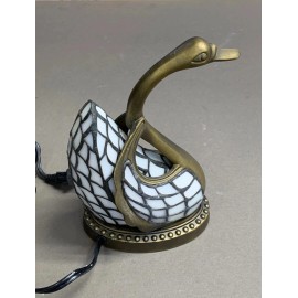 Unbranded Tiffany Style Electric Swan Leaded Glass Accent Lamp Night Light,  (New in Box)