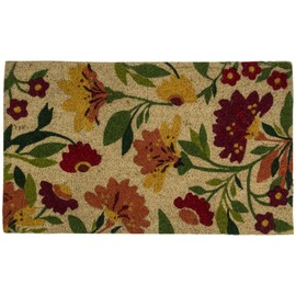 Northlight Floral Spring Rectangular Coir Door Mat 29" x 17"