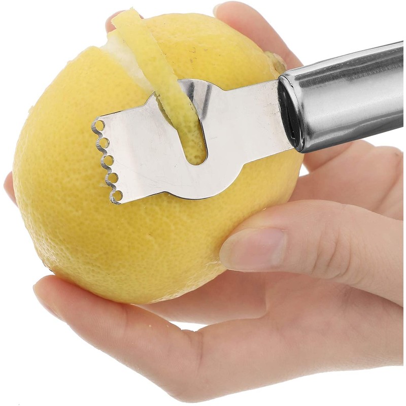 Pack of 2 Stainless Steel Orange Peeler Lemon Grater Zester