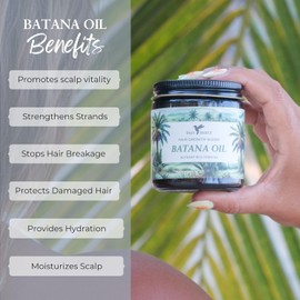 Batana Oil for Hair Care - Argan Oil & Chebe Hair Butter for Nourishing & Revitalizing Hair - Chebe Oil - Thickening, Strengthening and Moisturizing for All Hair Types, Men & Women - 4 oz