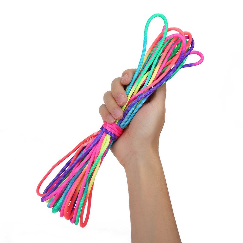 VGEBY Rainbow Paracord, Seven Core Rainbow Line Parachute Rope Camping