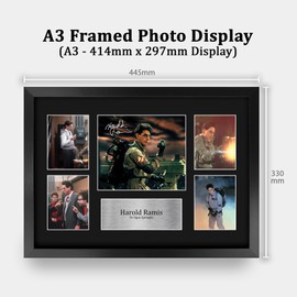 HWC Trading Harold Ramis Ghostbusters Gifts Printed Signed Autograph Picture Display for Movie Memorabilia Fans - A3 Framed