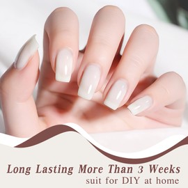 Omainy Jelly Gel Nail Polish,Translucent Gel Nail Polish,Crystal Jelly Gel Nail Polish,Sheer Gel Nail Polish,Soak Off UV LED Nail Art