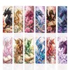 Zaamwoyy 48Pcs Floral Dragon Bookmarks, Fantasy Paper Bookmark Set with