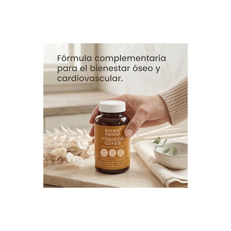 JOYCARE NATURAL Vitamina D3 y K2 Suplemento para Absorción de