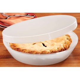 Miles Kimball Stay Fresh Pie Keeper with Hinged Lid, Universal Storage Container, Plastic